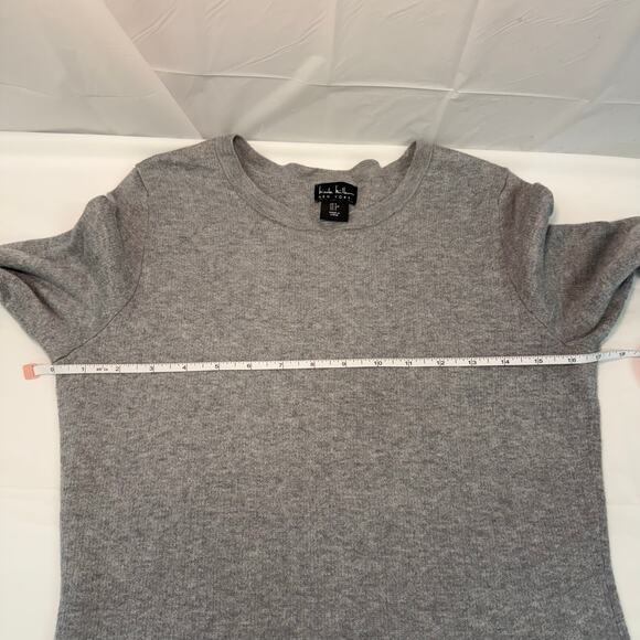 Nicole Miller New York Colorblock Sweater Dress Gray Mustard Black Size Small - Picture 5 of 6